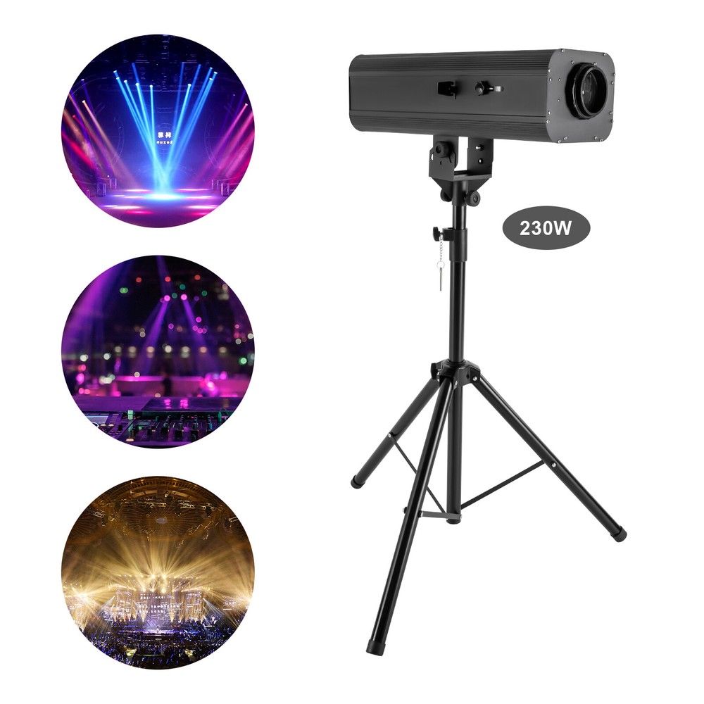 LED Follow Spot Light Manual Control Spotlight Stage Light &Stand 6 Color 280W