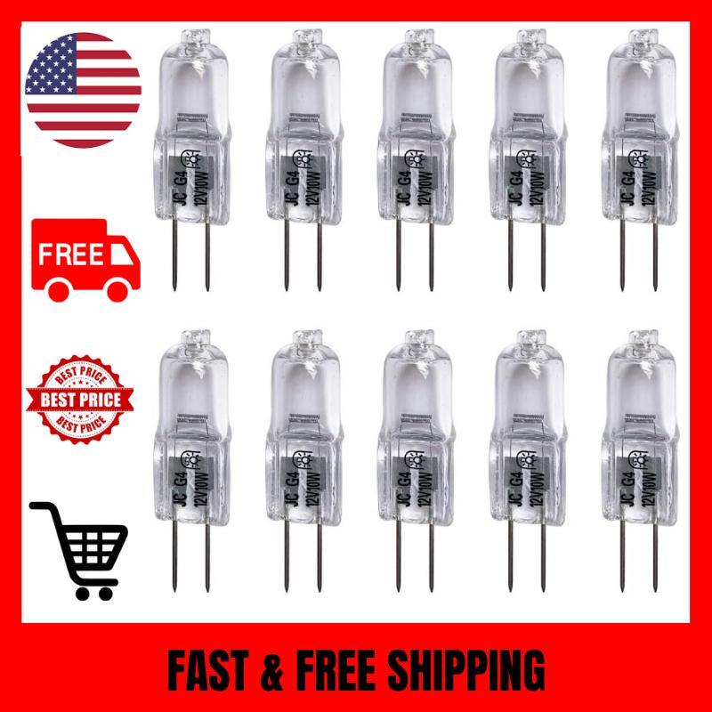 10 Watt T3 G4 Base 12 Volt 2500 Hours Light Bulb 10w 12v 2900k Landscape,10 Pack