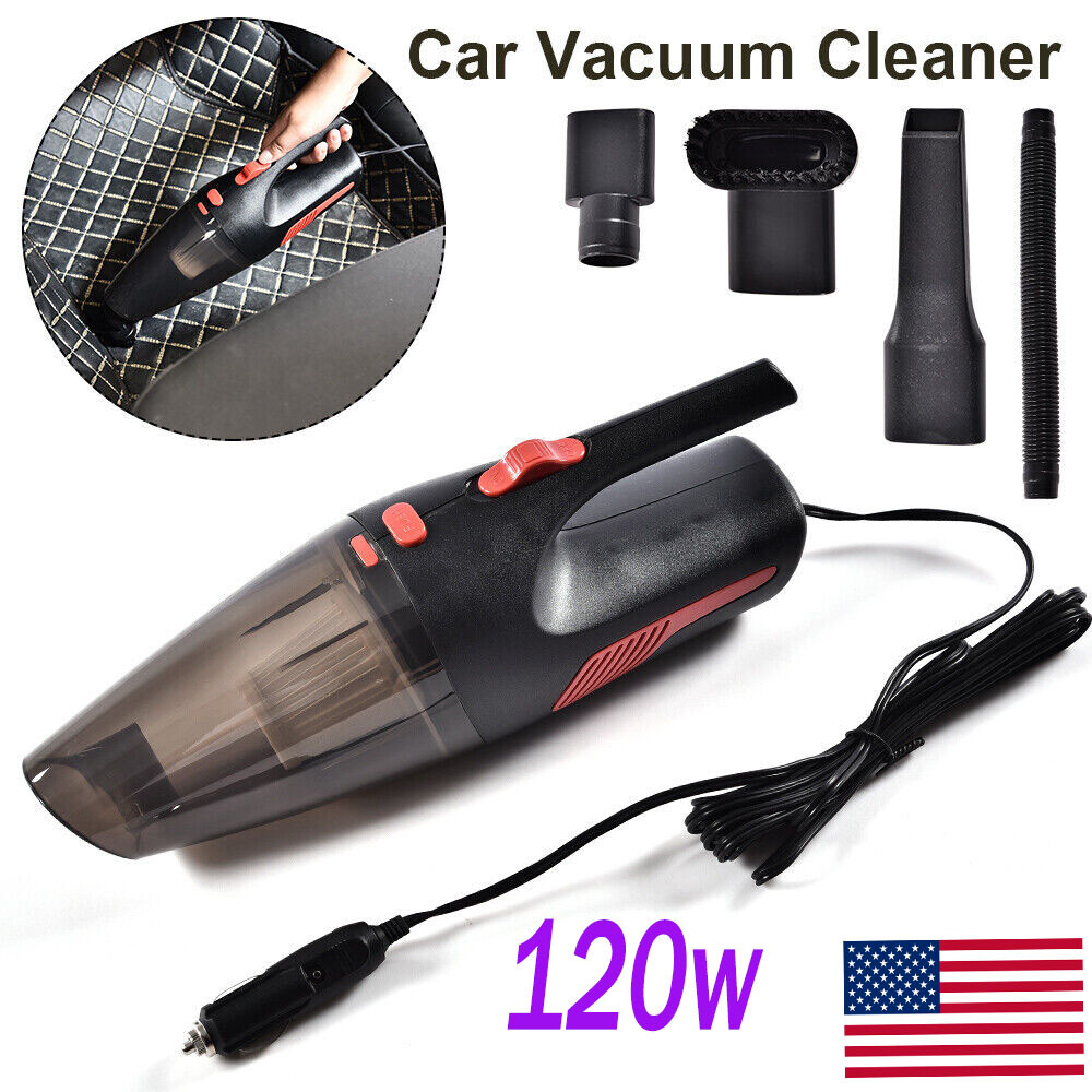 12V 120W Car Vacuum Cleaner For Auto Mini Duster Portable Wet Dry Handheld New