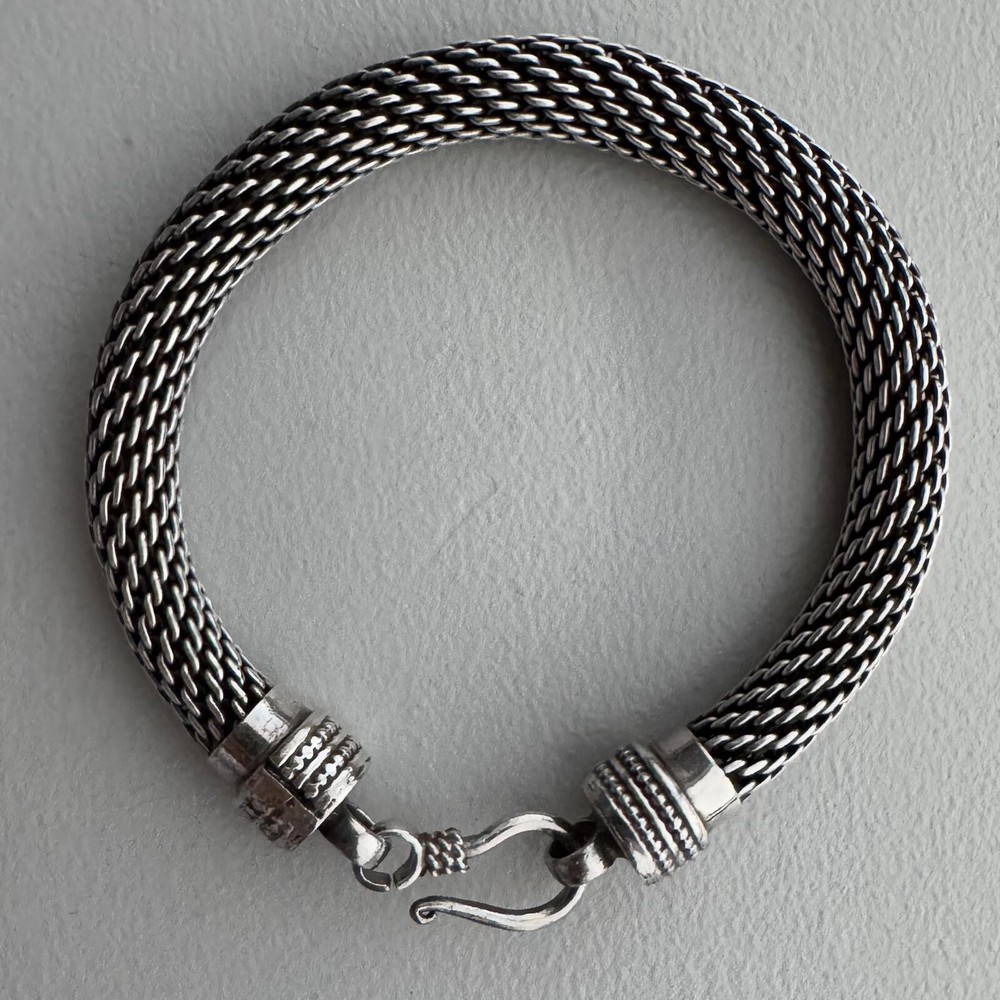 Bali Mesh Chain Bracelet Sterling Silver 925