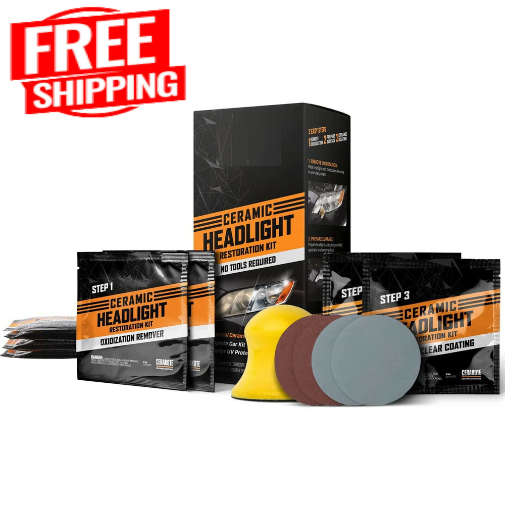 CERAKOTE Ceramic Headlight Restoration Kit - Maximum Strength Oxidation Remover