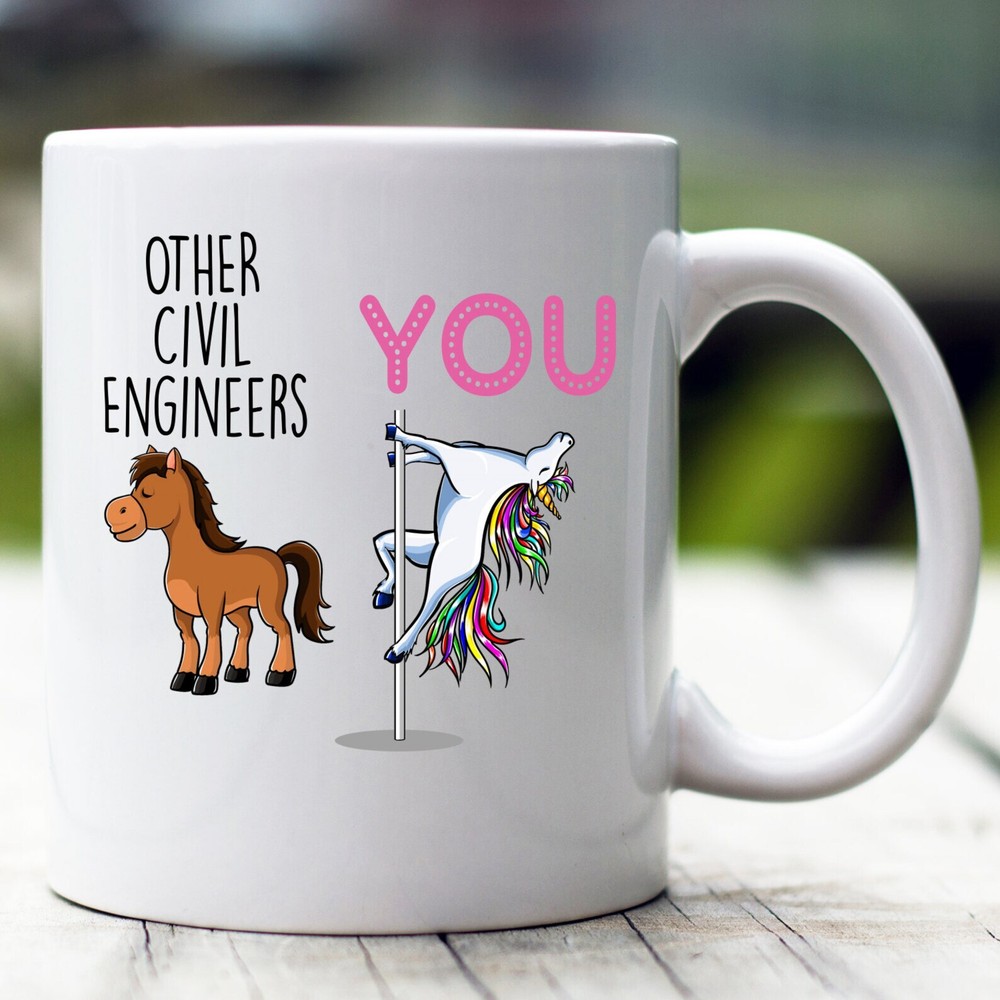 Civil Engineer Gift Civil Engineer Mug Civil Engineer Funny Unicorn Mug Civil En