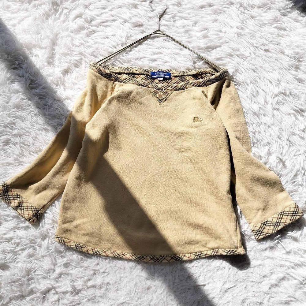 Burberry Blue Label M Nova Check Sweater, Size 38, Used Condition