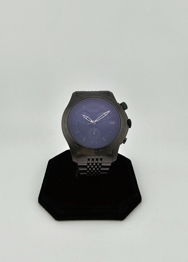 Gucci Men's G-Timeless Black Chronograph Dial Watch - YA126225A ($1250 MSRP)