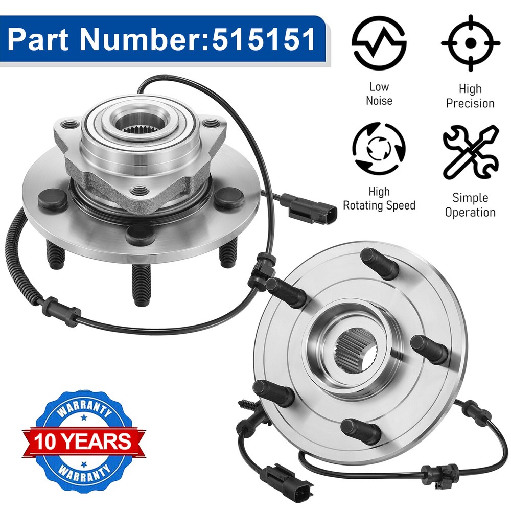 2pc Front Wheel Bearing Hub Assembly for 2012 2013 2014 2015-2018 Dodge Ram 1500