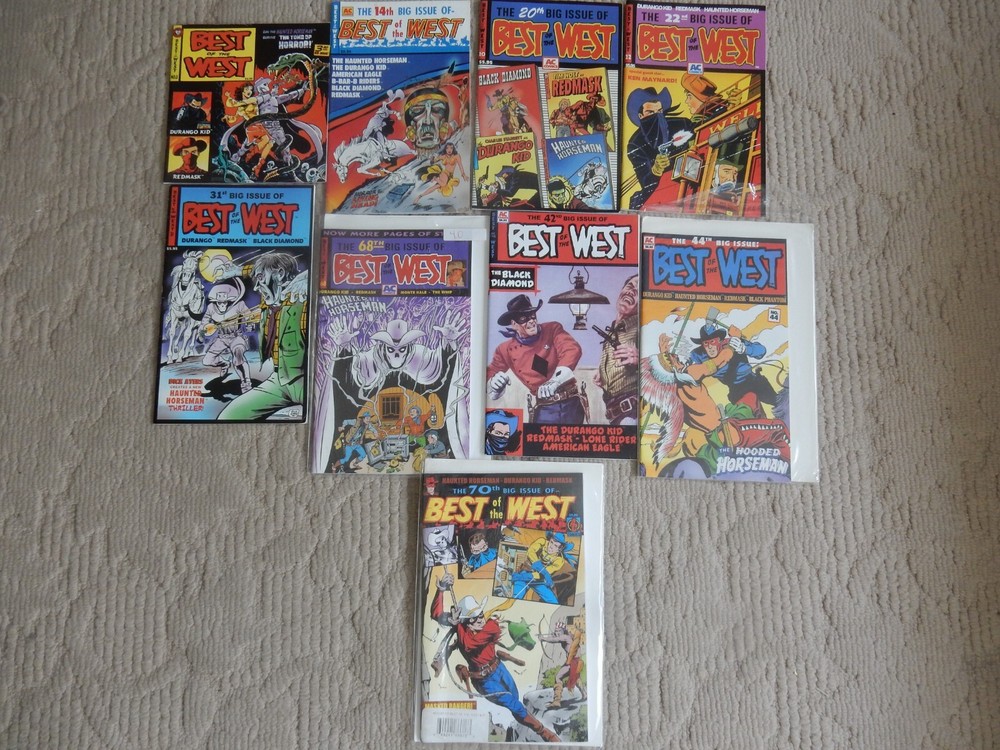 AC COMICS BEST OF THE WEST 9 ISSUE LOT#3,14,20,22,31,42,44,68,70 REDMASK,GHOST
