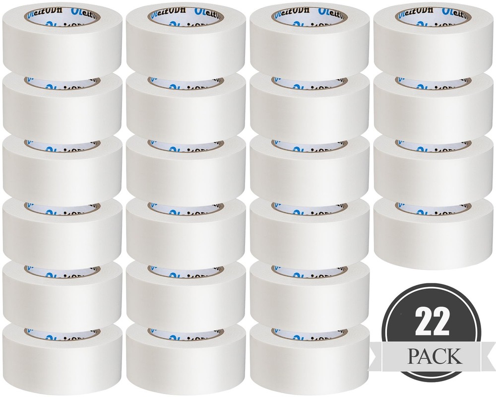 22 Pack Heavy Duty White Duct Tape - 660 Yards 2 Inch Bulk Roll