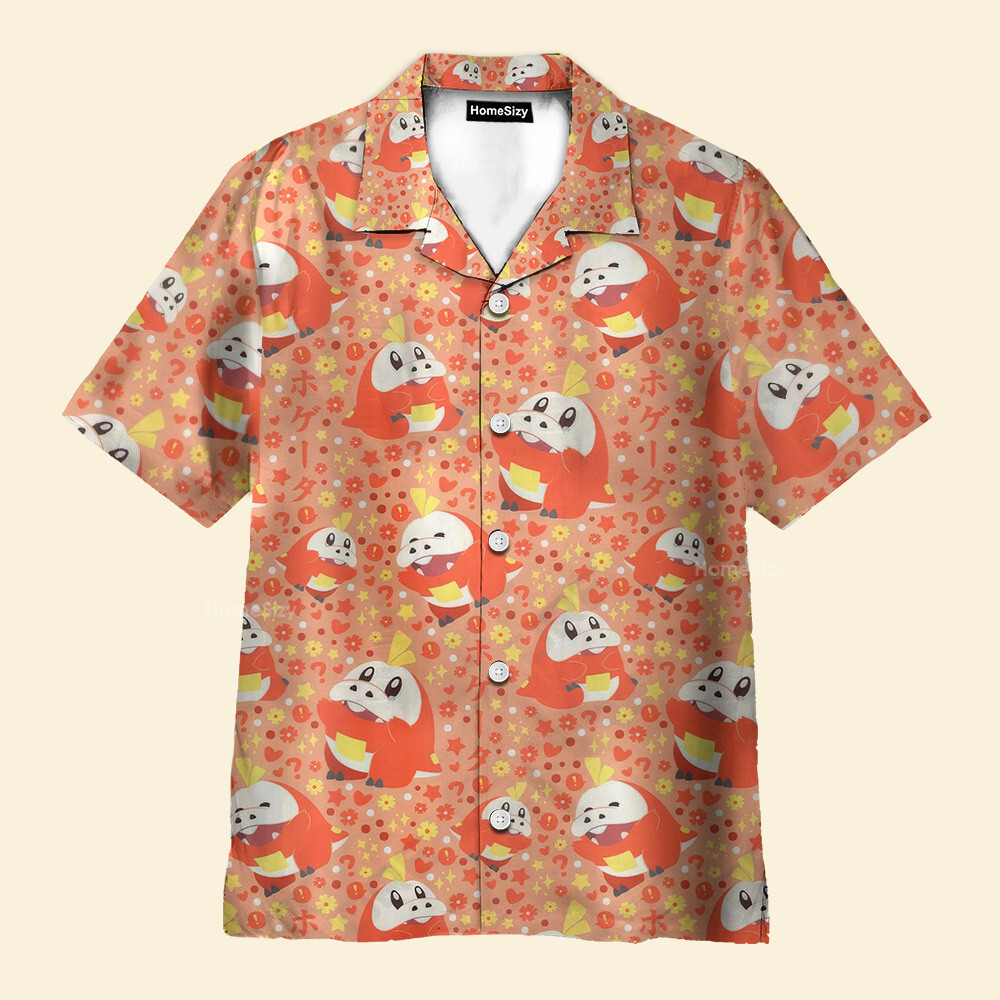 Fuecoco Pokemon Seamless Pattern   Hawaiian Shirt QT4112601