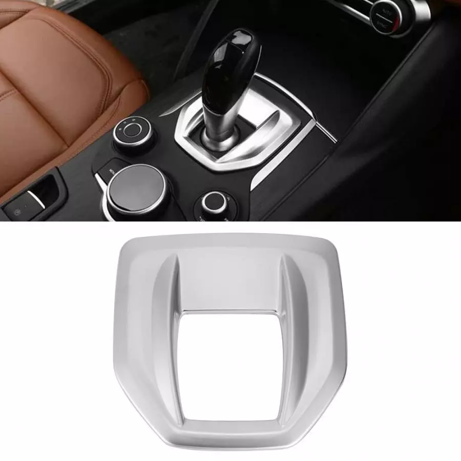 Chrome Inner Console Gear Shift Panel Cover For Alfa Romeo Stelvio Giulia 17-19