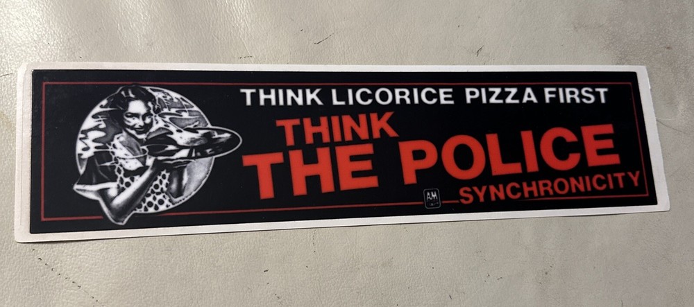 Vintage The Police Rock Band Synchronicity Bumper Sticker RARE! # 755