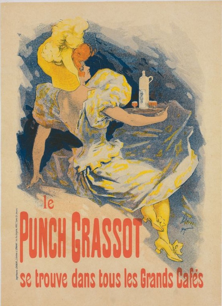 Vintage Punch Grassot Poster by Jules Chéret 1895 Belle Époque Art