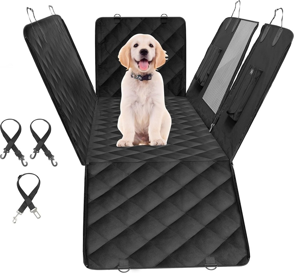 Waterproof Nonslip Dog Car Seat Cover Hammock for Back Seat  