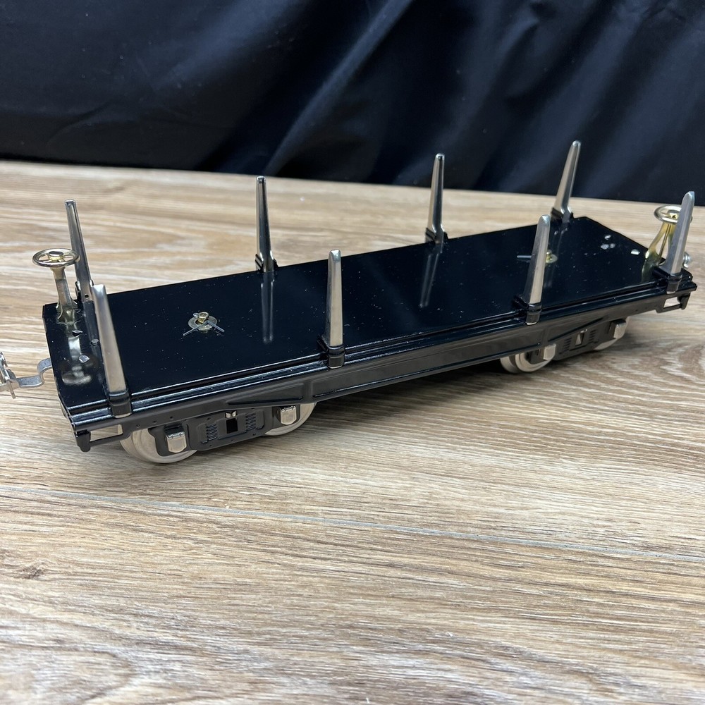 MTH Standard Tinplate 200 Series 211 Black Flat Car 10-1072