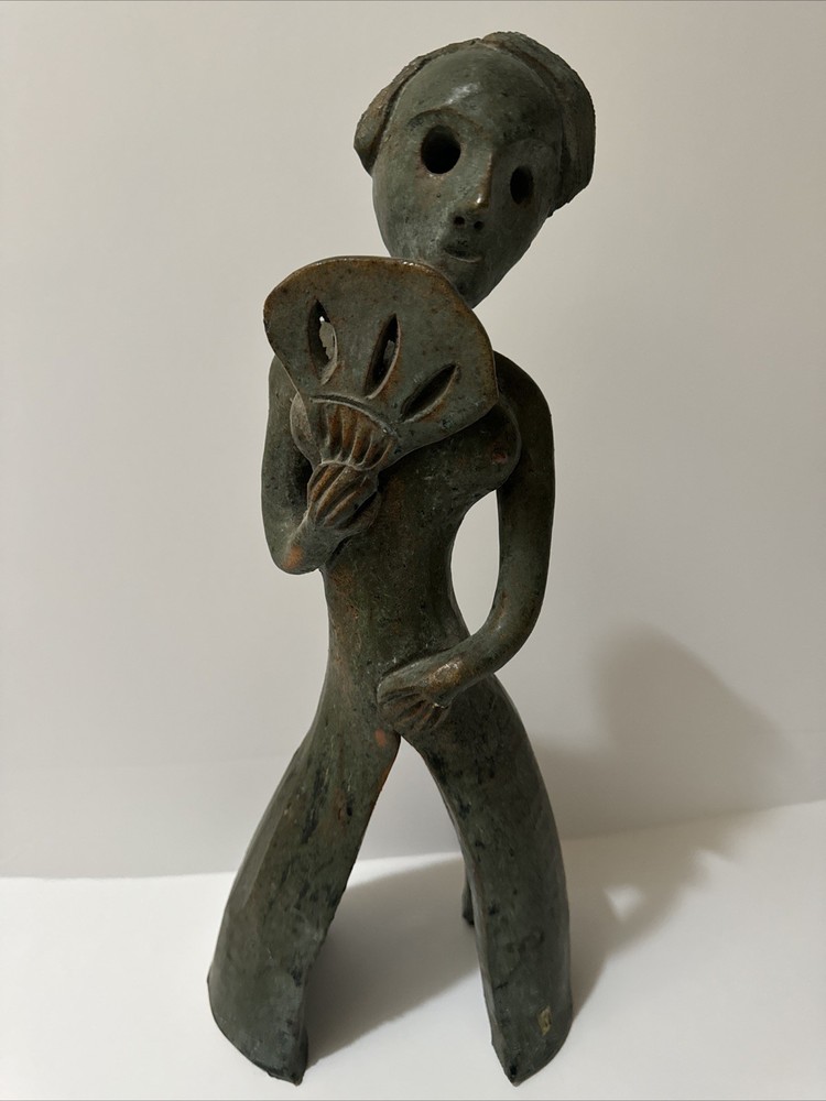 Mid-Century Modern Ceramic Sculpture by Kato Usuke - Large Listed Art Piece