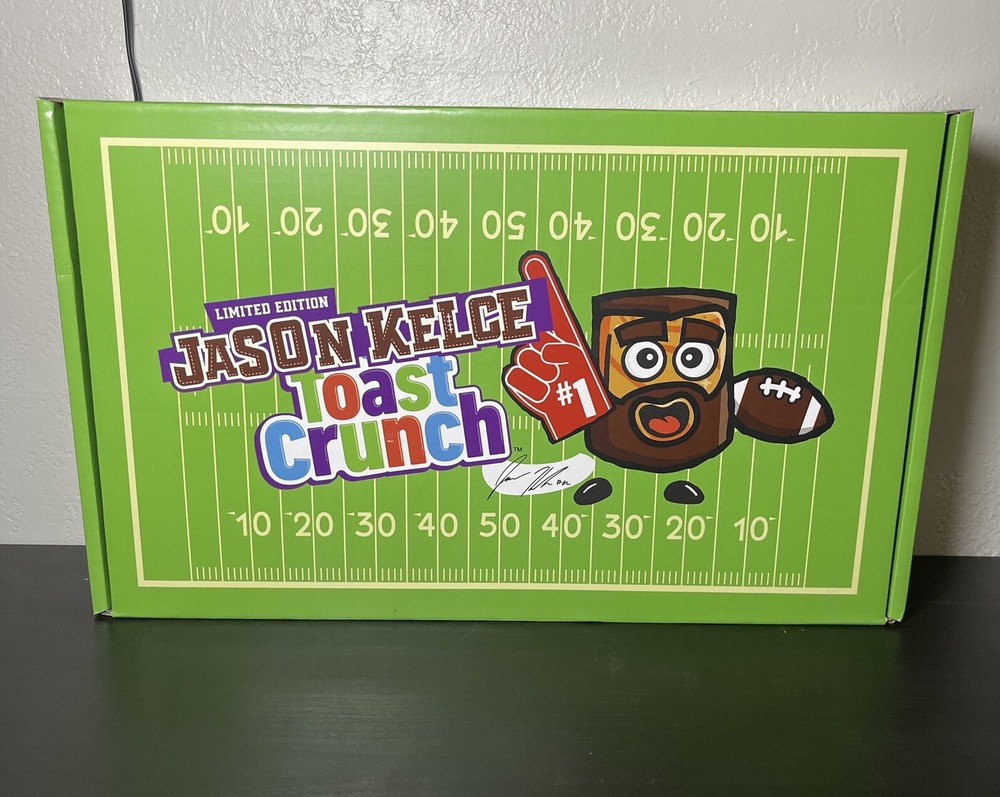 General Mills Jason Kelce Toast Crunch Breakfast Cereal Mega Size, 27 OZ RARE