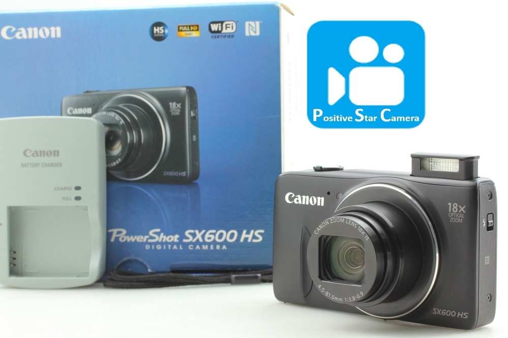 🎦VIDEO👀✨N MINT✨ Canon Power Shot SX600 HS Black Digital Camera From JAPAN