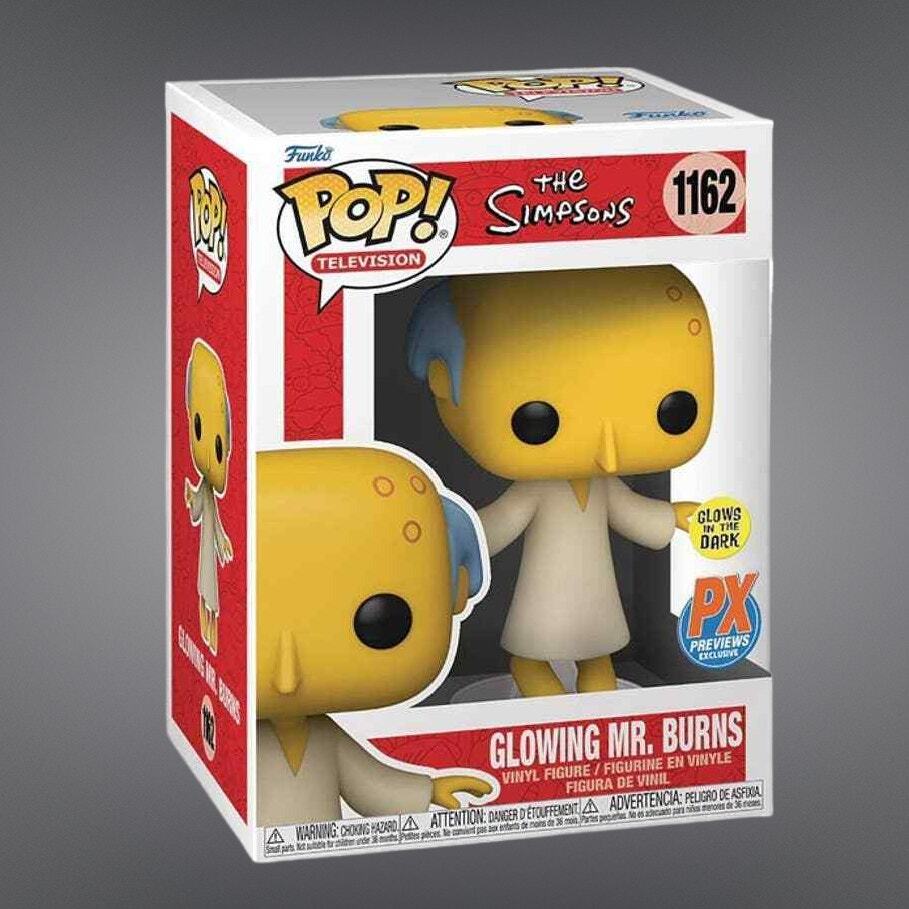 The Simpsons Mr. Burns GLOW PX exclusive funko Pop