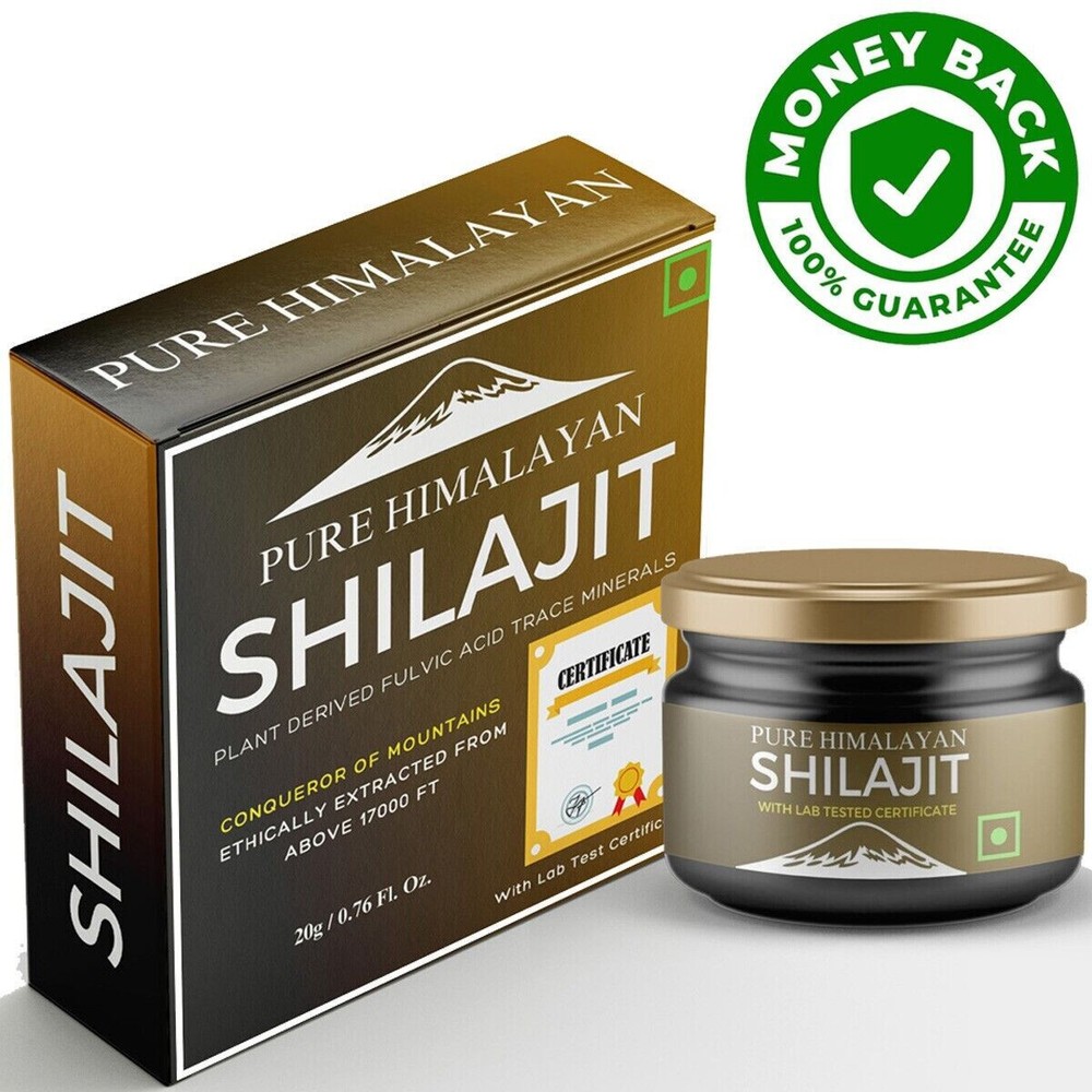 100% Pure Himalayan Shilajit Resin 20g with 87 Trace Minerals for Optimal Results