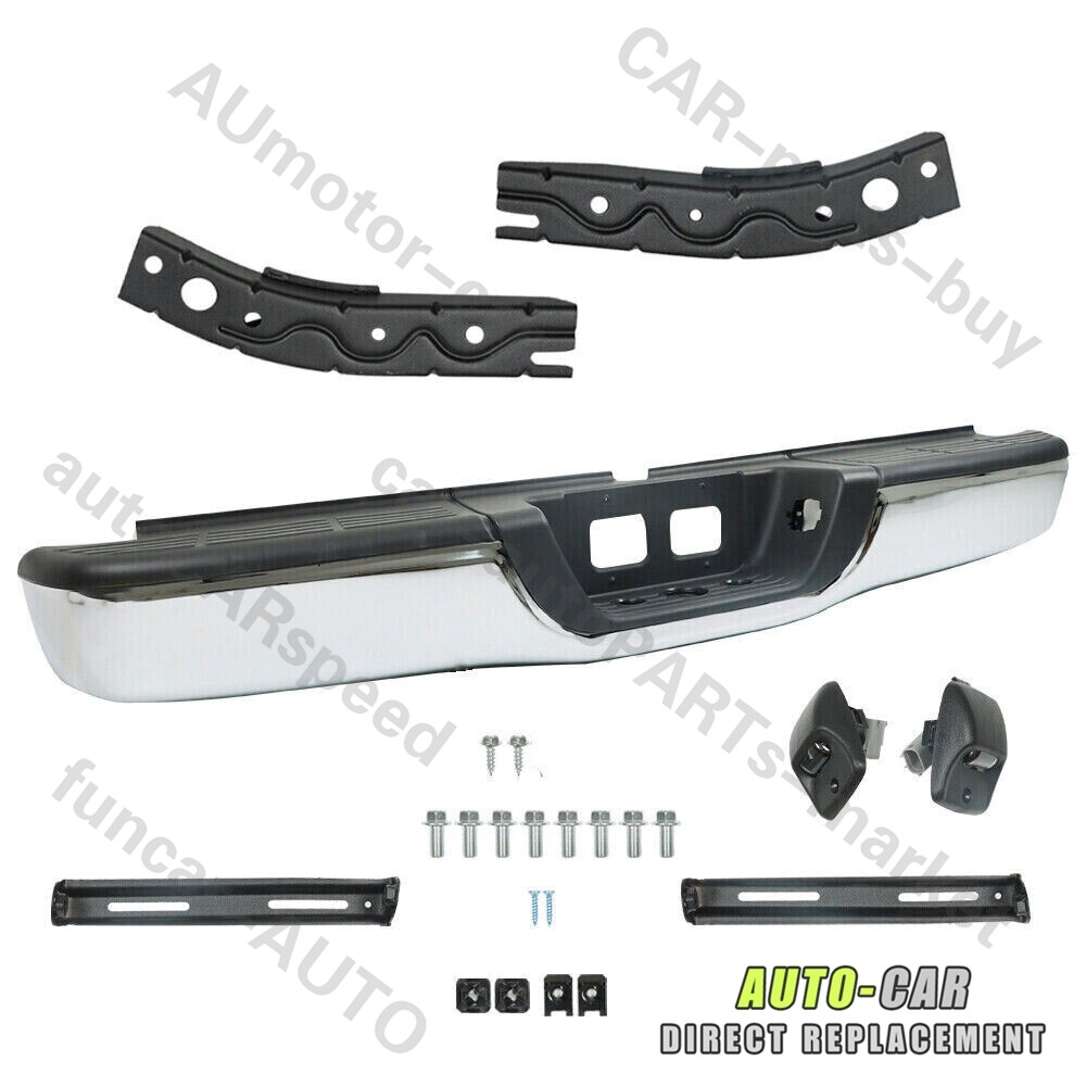 For 2000-2006 Toyota Tundra Base SR5 Rear Bumper Assembly Steel Bumper Chrome