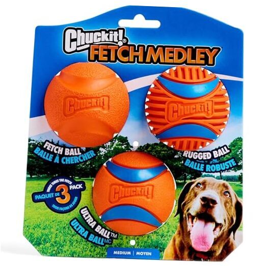 Gen 3 Fetch Medley Dog Balls - Includes the Medium (2.5