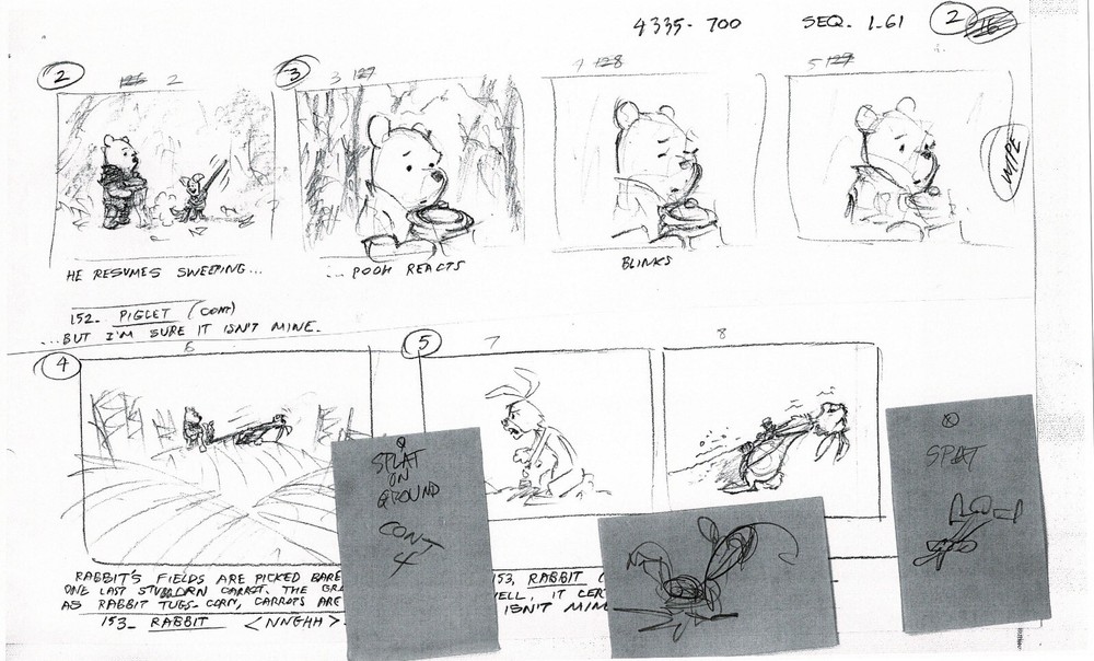 Winnie the Pooh Grand Adventure Disney Production Storyboard Copy LOT 1997 195
