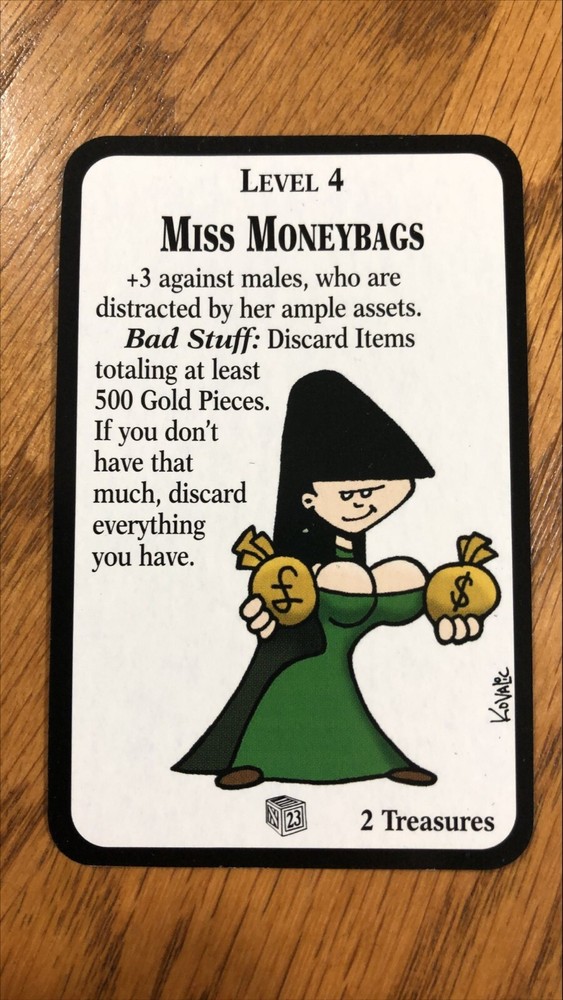 Miss Moneybags - Munchkin Impossible Promo Card - Steve Jackson Games