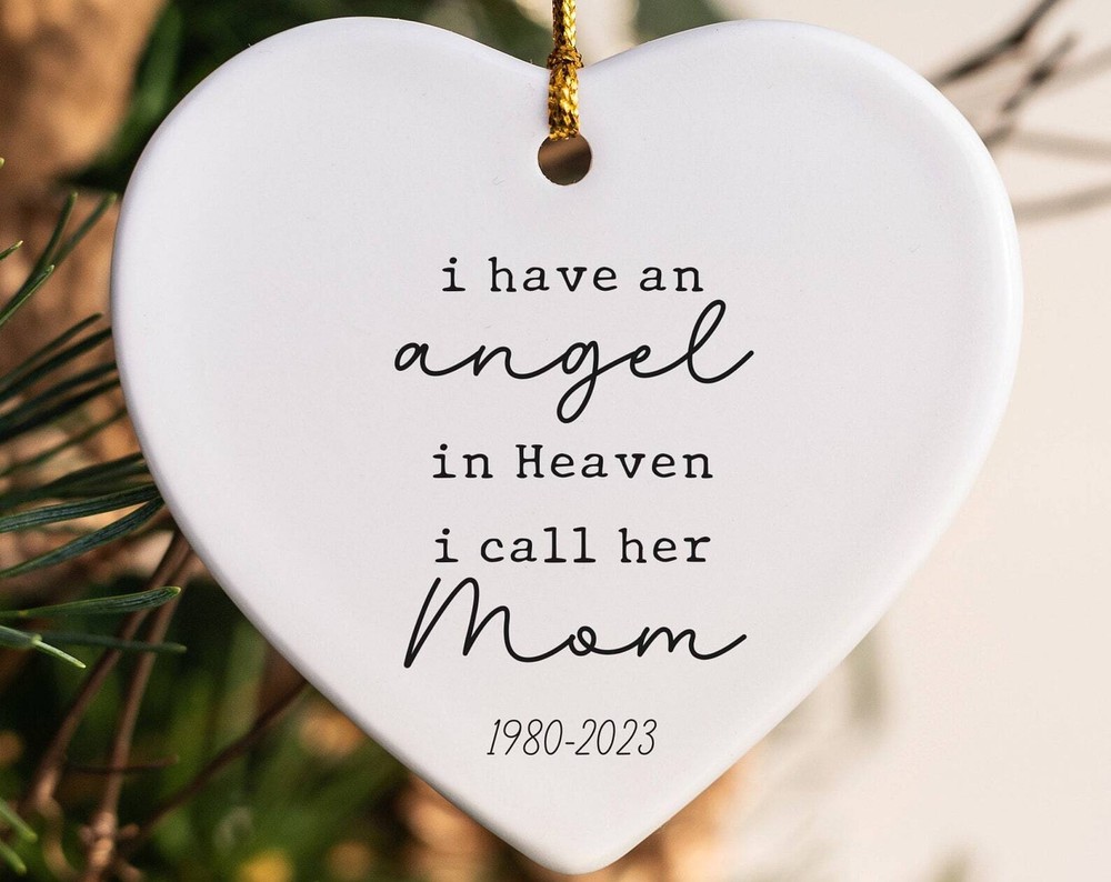 Custom Mom Memorial Ornament Loss Of Parent Remembrance Gift For Mother
