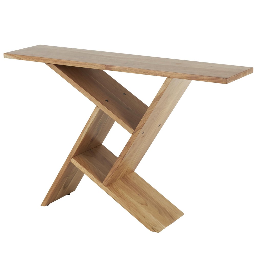 Large Brown Console Table for Living Room