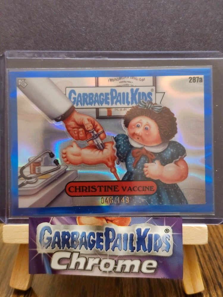 Garbage Pail Kids Chrome 7 Christine Vaccine 287a Blue Lava 46/149 Collectible Trading Card