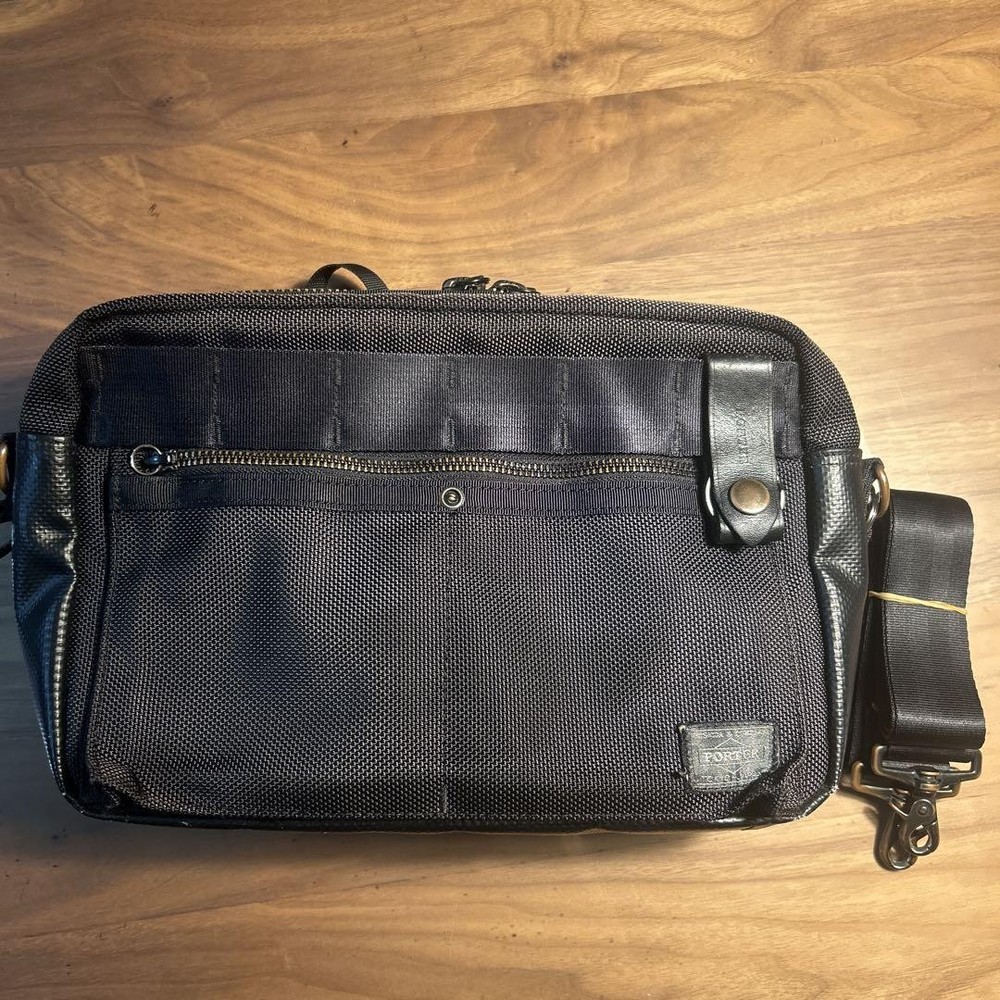 Porter Yoshida Heat horizontal shoulder bag in Black model 703-07970