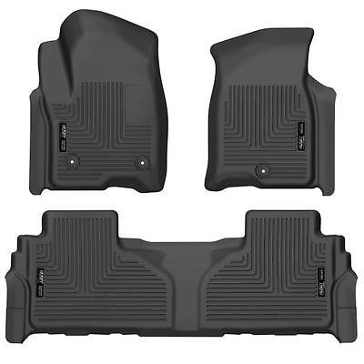 Husky Liners 99241, Fits 21-   Chevy Tahoe Floor Liner Front/2Nd Row Blk, Kit,