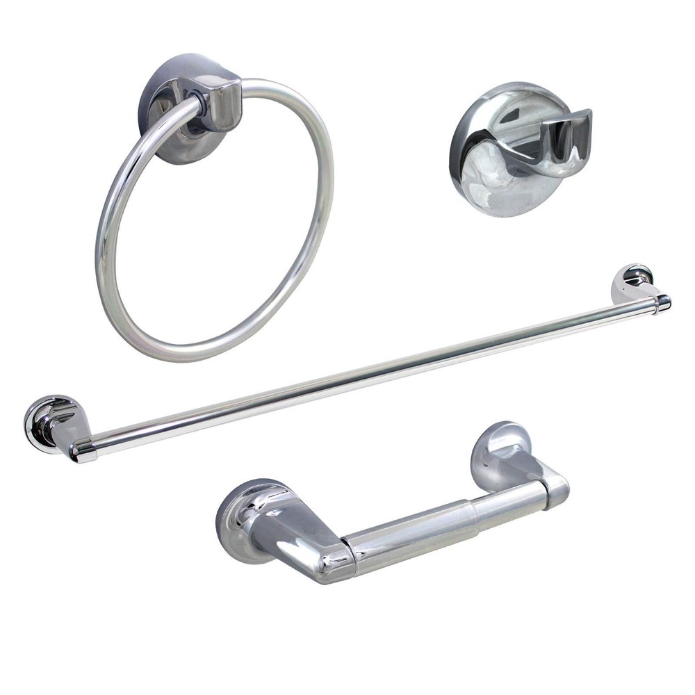 Formosa Design Hardware 4-Piece Bathroom Accessories Set (Polished Chrome)