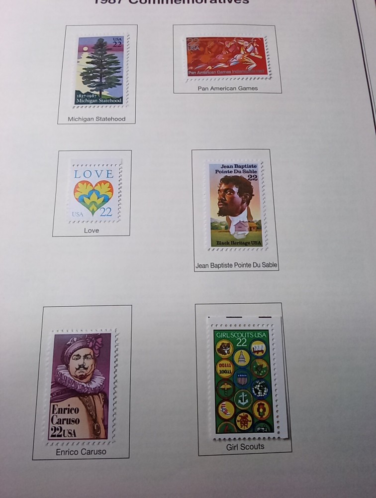 US Stamps 1987 Commemoratives Stamps 15 Stamps