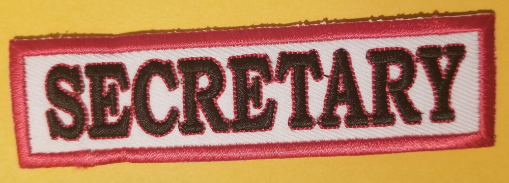 SECRETARY Club Officer Embroidered Patch Worldwide shipping
