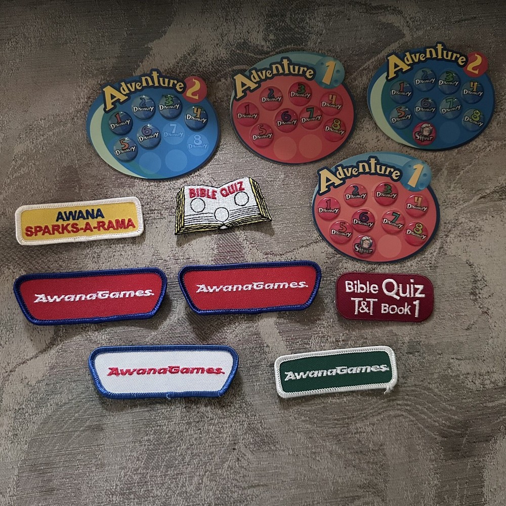 vintage awana Club patches Lot  (Boy Scout  Style Patches)