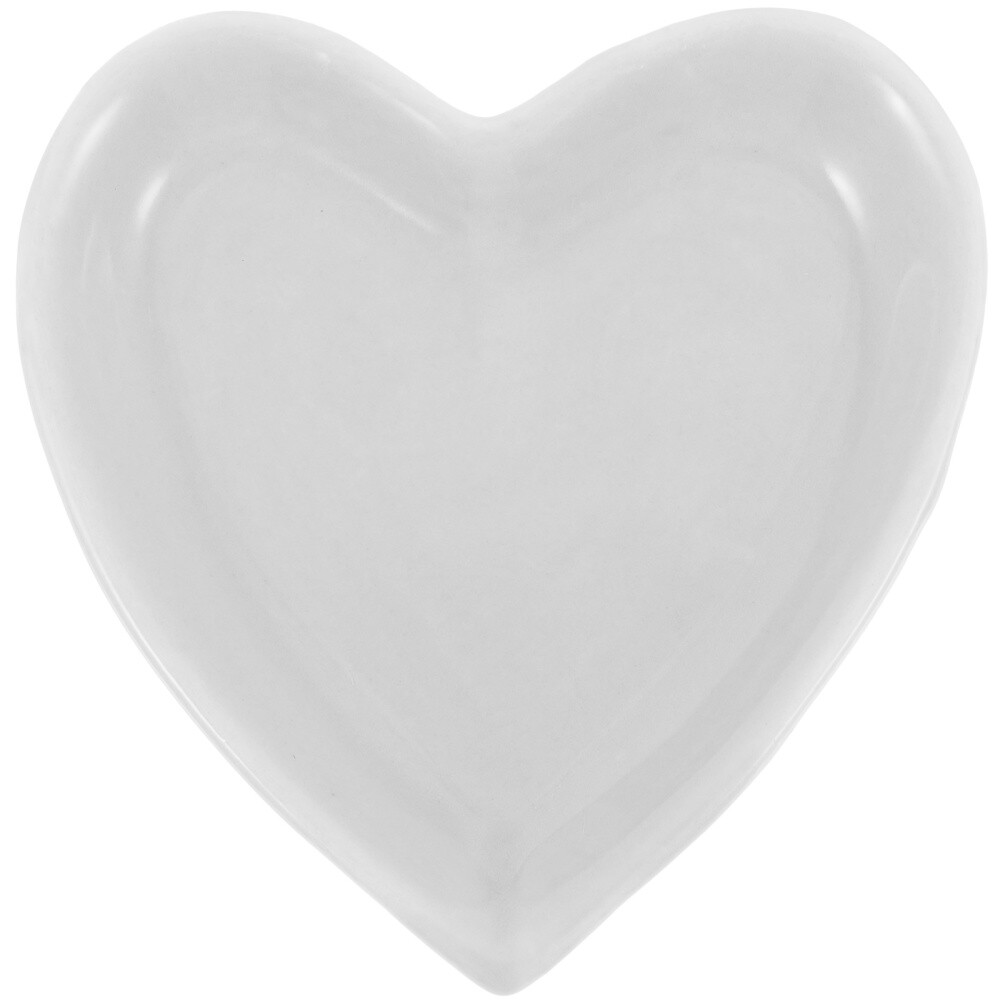 Ceramic Heart Jewelry Storage Plate Home Jewelry Plate Ceramic Trinket Plate
