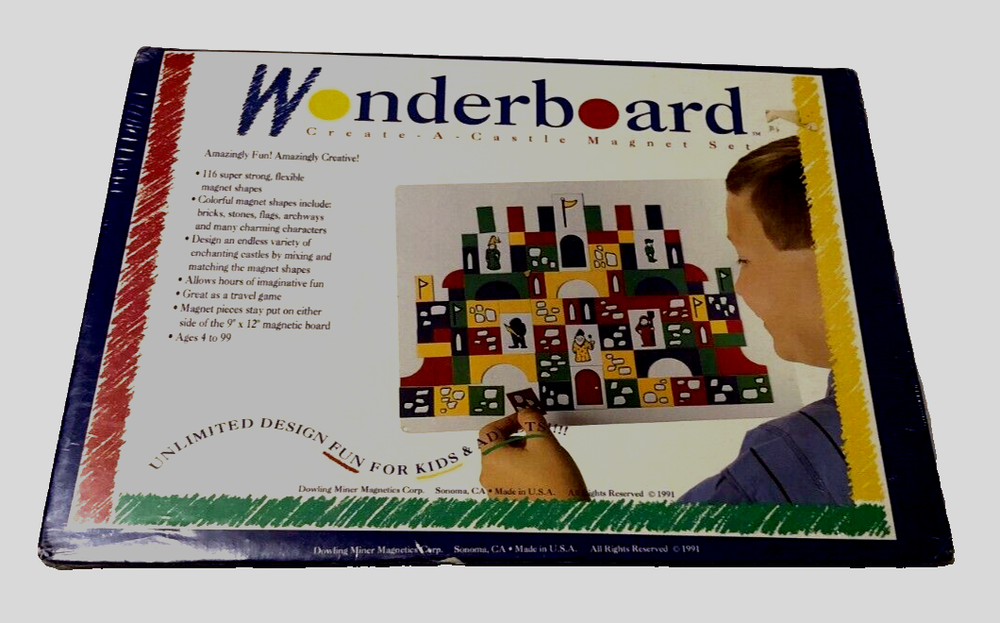 Vintage 90s Wonderboard Magnet Set Create Castle 1991 Dowling Miner New Sealed