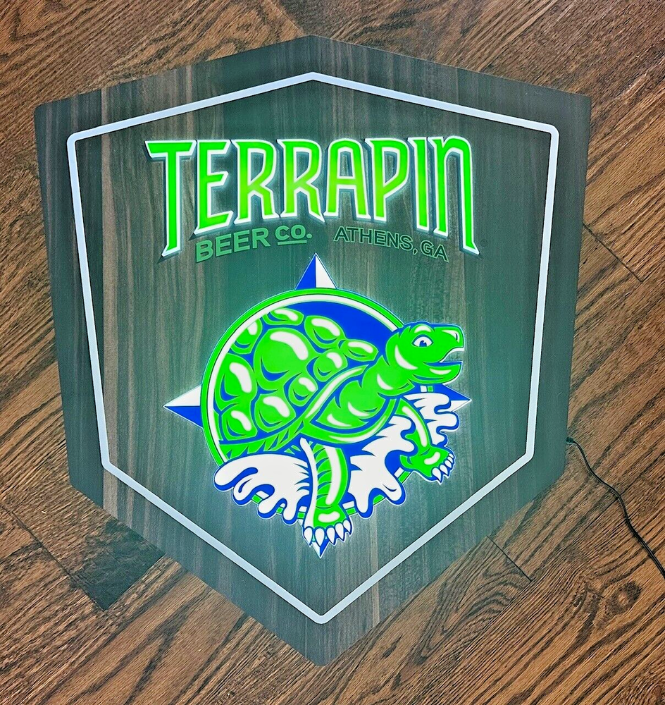 TERRAPIN BEER Co Logo LED Sign ~ Craft Beer Lighted Sign ~ Bar Mancave Beer Sign
