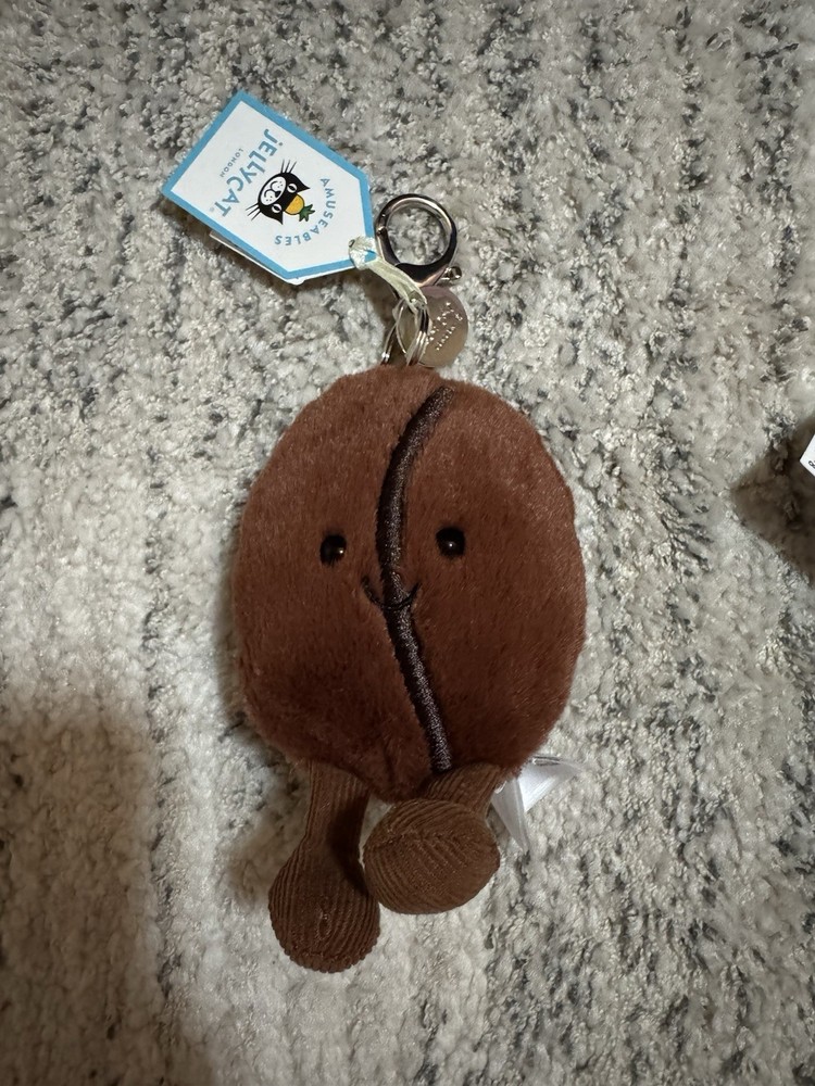 Jellycat Amuseable Coffee Bean Keychain – Adorable Plush Accessory