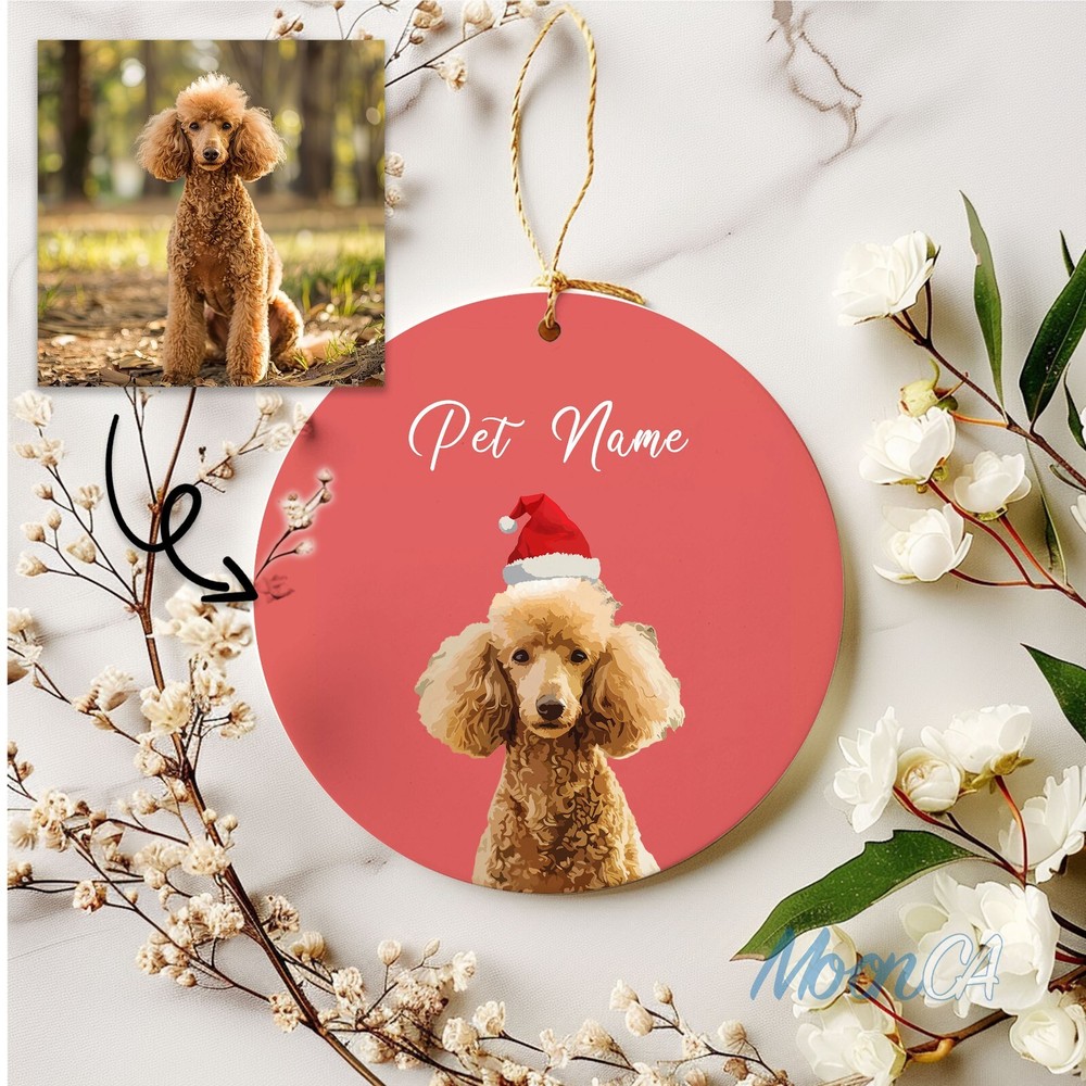 Custom Pet Ornament with Photo and Name for Cats or Dogs-image