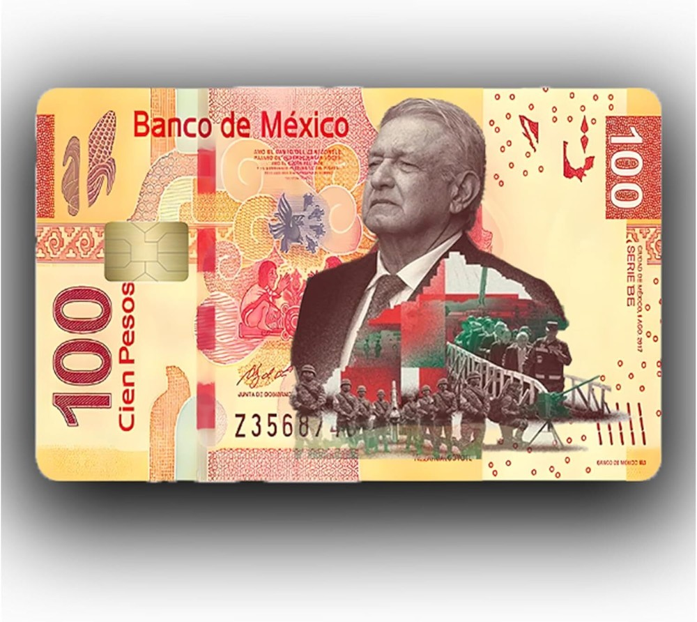 Credit Card Sticker Small Chip Debit Card Skin Cover Mexican Bank Card Transp...-image