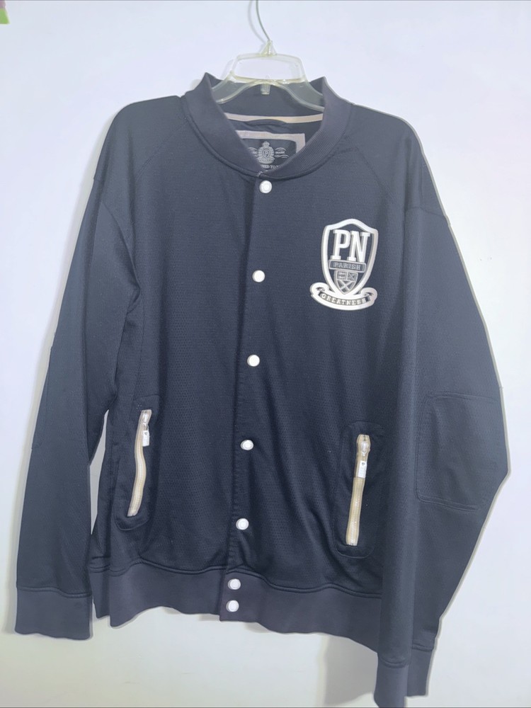 Parish Nation Destined To Be Great Jacket Full Zip Navy Varsity Jacket Size 2XL