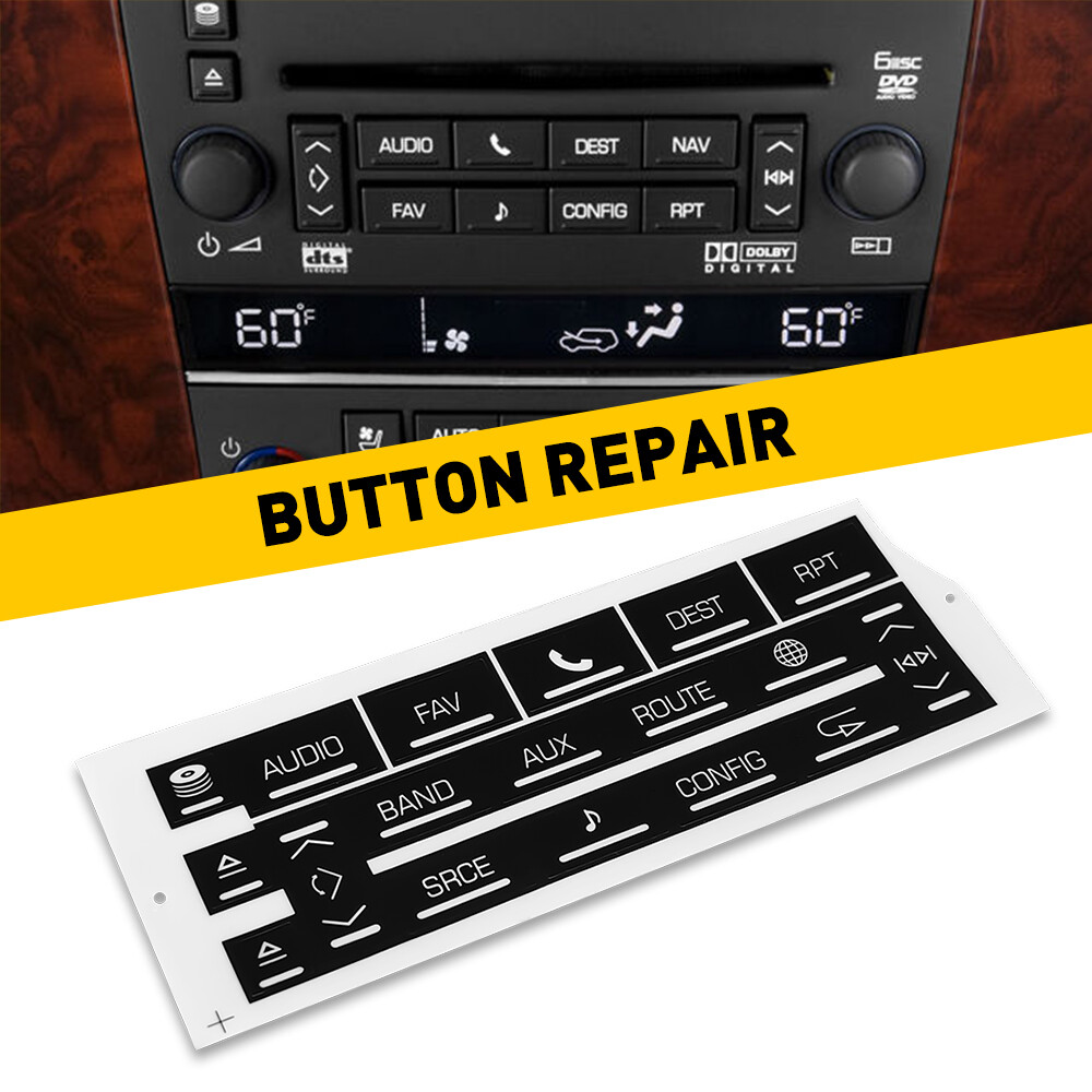 Radio Switch Button Repair Sticker Decal For Escalade Cadillac EXT ESV 2007-2014