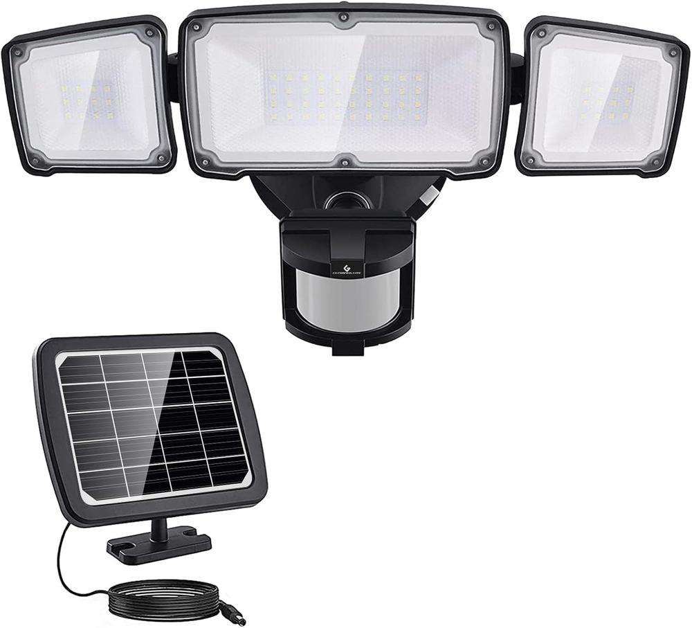 Solar Security Lights 2400Mah LED Motion Sensor Light Outdoor, Rechargable 1600L