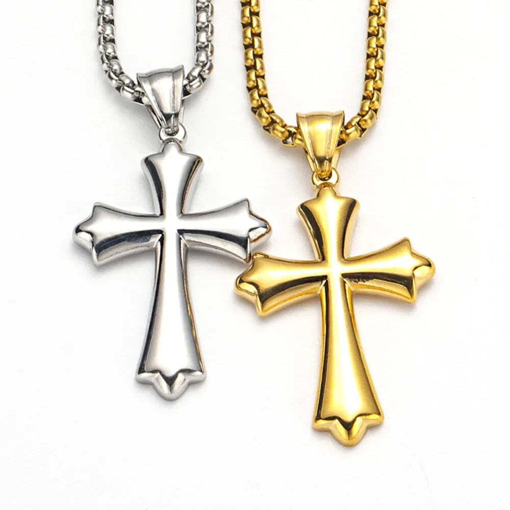 Custom Cross Punk Pendant Hip Hop Chain Necklace-image