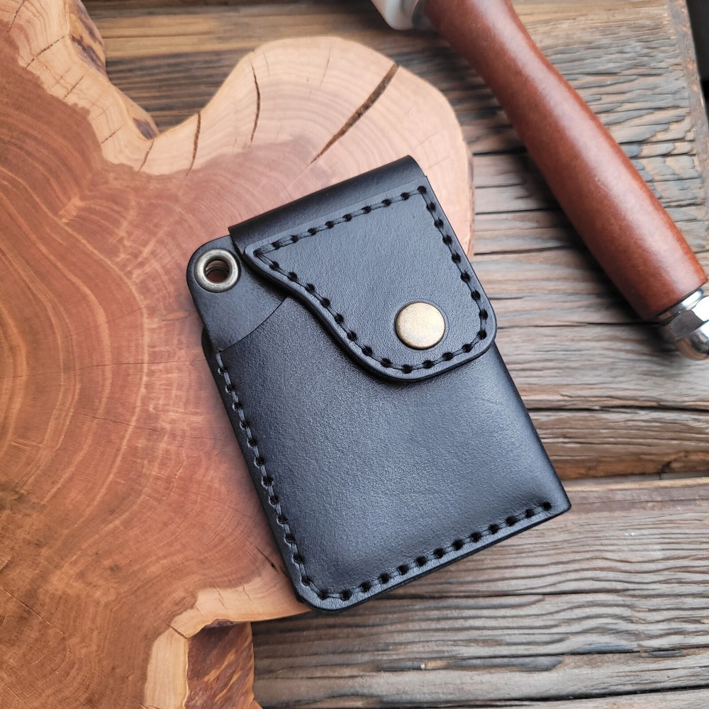 Slim Leather Minimalist Credit Card Wallet Holder  -image