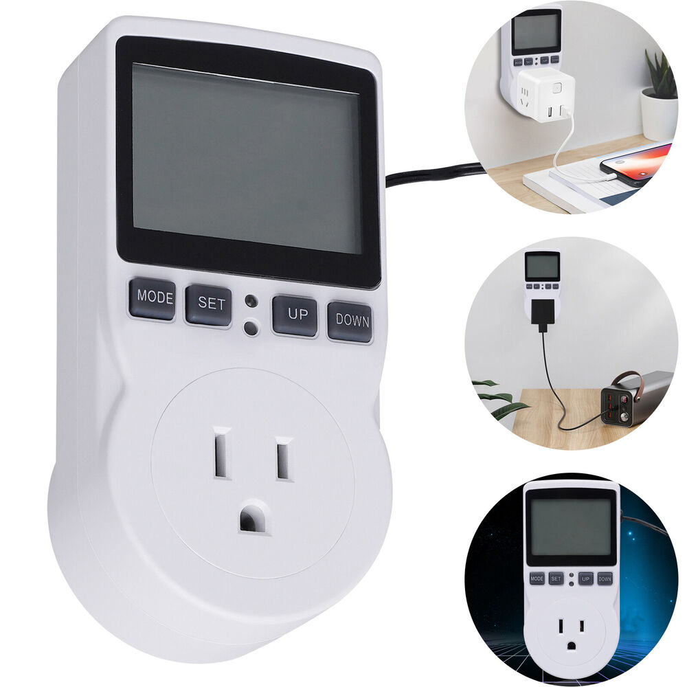 Digital Plug in Thermostat Timer Switch Socket Temperature Controller Switch USA
