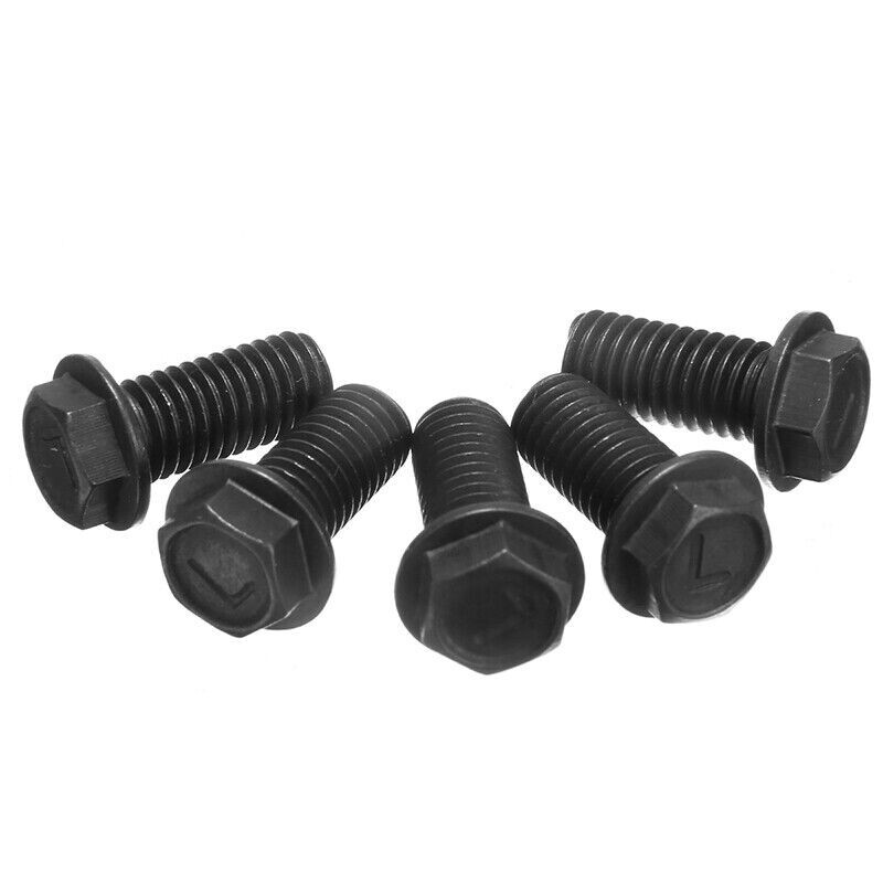 5-Piece Black M8x18mm Left-Hand Thread Metal Saw Blade Bolts