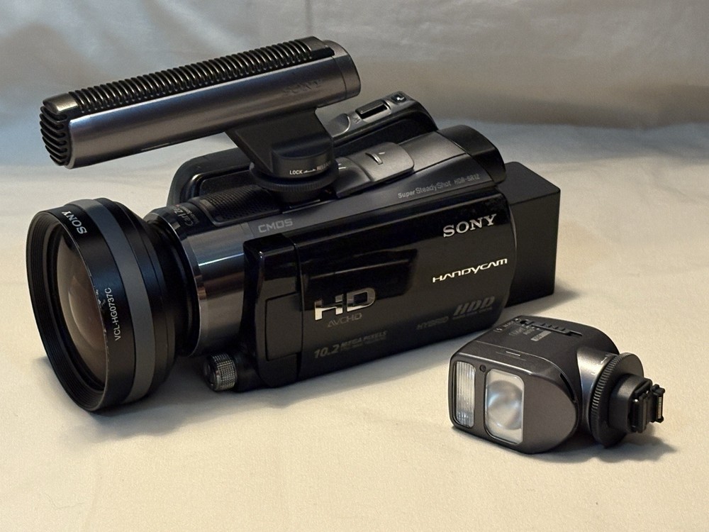 Sony Handycam HDR-SR12 Camcorder with Bag Accessories and Extra Batteries