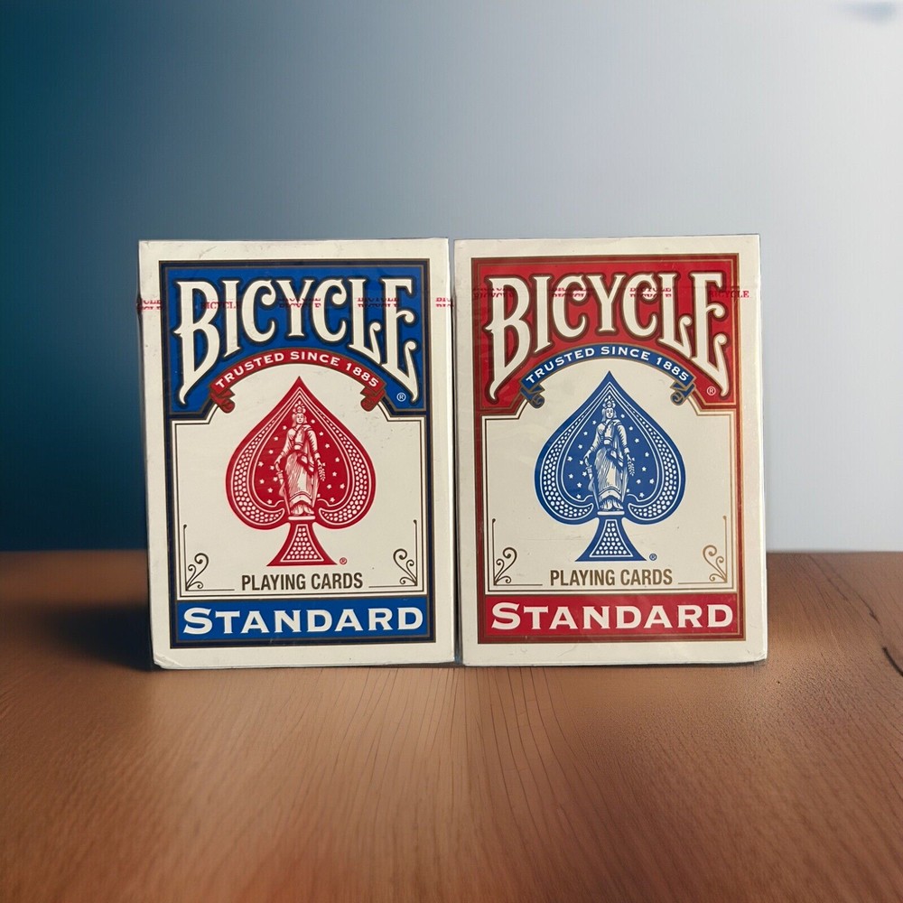 Bicycle Standard Poker Playing Cards X2 Packs Red/Blue (CHEAP) BUY NOW!!!!!!!-image